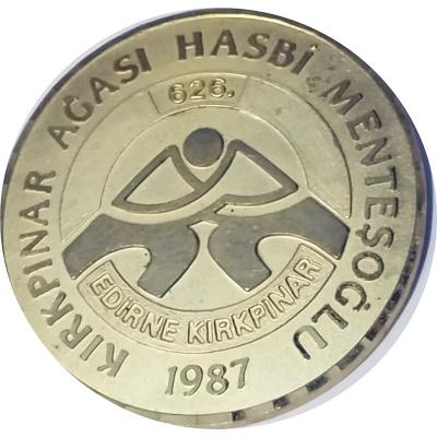 Kırkpınar ağası Hasbi MENTEŞOĞLU - Plaket ve madalya