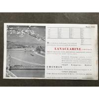 Lanaclarine - Chinoin 1943 yılı, kurutma kağıdı takvim