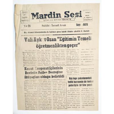 Mardin Sesi gazetesi 31 Mayıs 1988 - Gazete