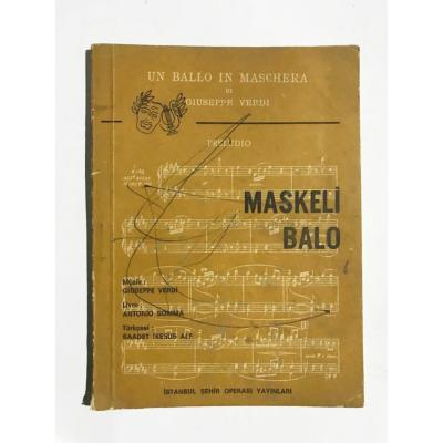 Maskeli Balo - Giuseppe Verdi. Antonio Somma / İstanbul Şehir Operası Yayınları 