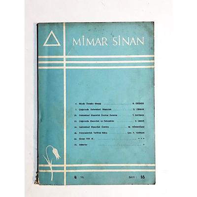 Mimar Sinan Dergisi Sayı:16 / 1974 - Dergi