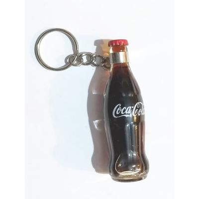 Minyatür içi dolu cam şişe - Coca Cola anahtarlık
