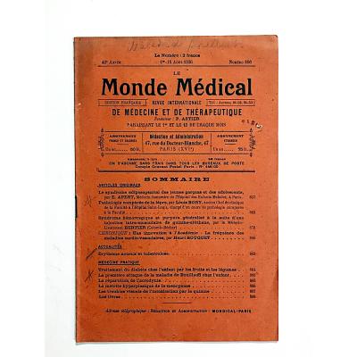Monde Medical Dergisi Sayı:886 1936 - Dergi
