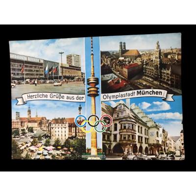 Münih Olimpiyat stadı - Kartpostal