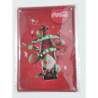 Mutluluk dolu 125 yıl - Coca Cola metal plaka