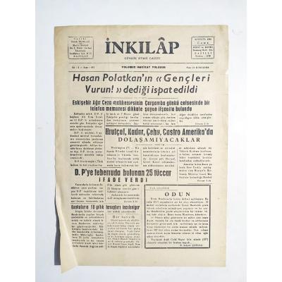 NAZİLLİ - İnkılap gazetesi, 16 Eylül 1960 - Eski Gazete