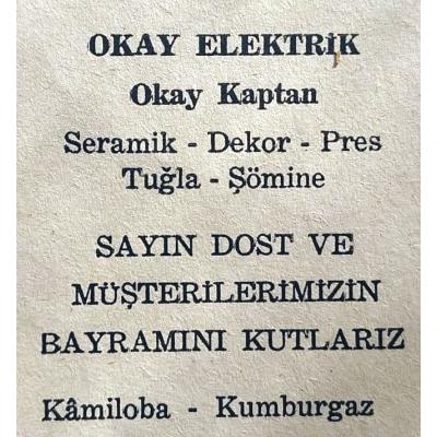 Okay Elektrik Kumburgaz / Dergi - gazete reklamları