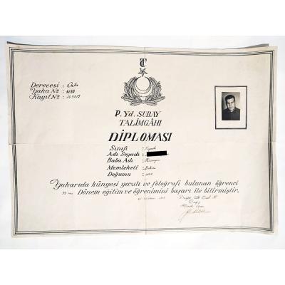 P. Yd. Subay Diploması / Efemera