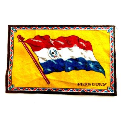 Paraguay - 1910'lar Tütün promosyonu, 14x21 kumaş bayrak
