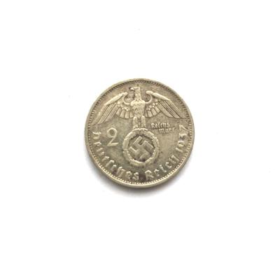 Paul Von Hindenburg 1934 - Deutches Reich 1937 - Gümüş 2 Mark