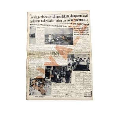 Piyale Makarnaları Fabrikası - Tam sayfa haber / 21 Eylül 1956 tarihli Ticaret Gazetesi