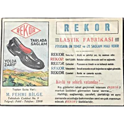 Rekor Lastik Fabrikası -30x42 Reklam / Dergi - gazete reklamları