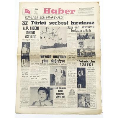 Rumlara son ihtar - Eski çingene güzeli / 18.5.1964Haber Gazetesi - Gazete