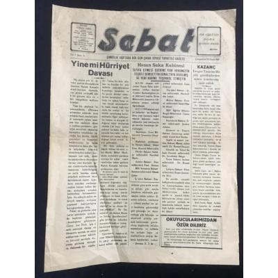 Sebat gazetesi. 19 Ocak 1949. Sayı:5 Afyon