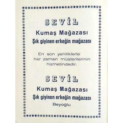 Sevil Kumaş Mağazası Beyoğlu / Dergi, gazete reklamı