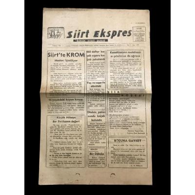 Siirt Ekspres Gazetesi - 4 Mayıs 1960