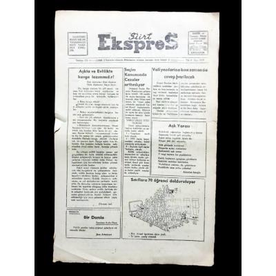Siirt Ekspres gazetesi - 15 Şubat 1961