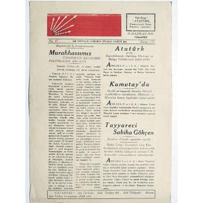 Siirt Gazetesi 18 Haziran 1938 - Eski Gazete