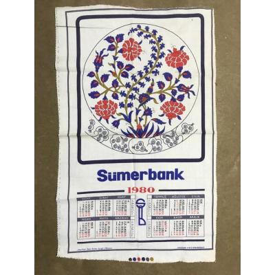 Sümerbank 1980 yılı, bez takvim / 37x58