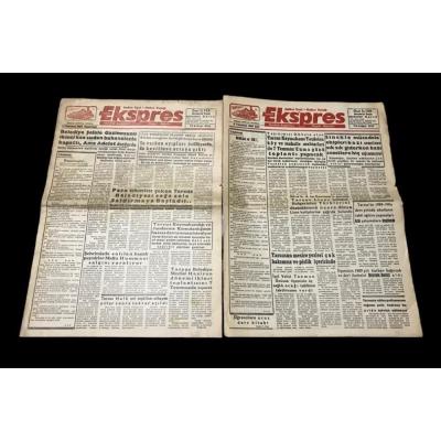 Tarsus Ekspres gazetesi - 1989 tarihli, 2 adet