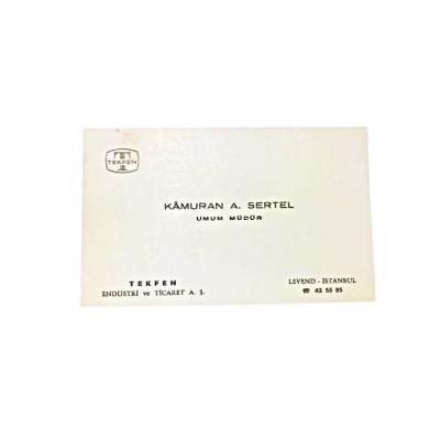 Tekfen - Kamuran A. SERTEL / Gofre kartvizit- Efemera