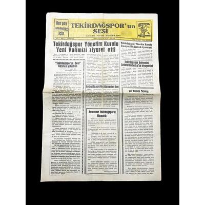 Tekirdağspor'un Sesi - İlk Sayı / 1 Eylül 1975