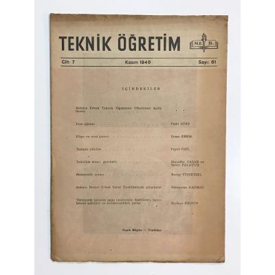 Teknik Öğretim Dergisi Sayı: 61 / 1946 - Dergi