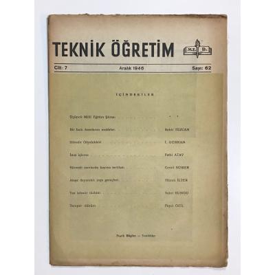 Teknik Öğretim Dergisi Sayı:62 / 1946 - Dergi