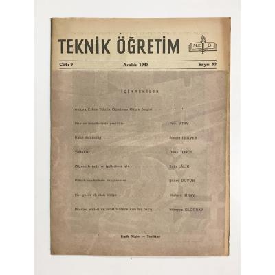 Teknik Öğretim Dergisi Sayı:82 / 1948- Dergi
