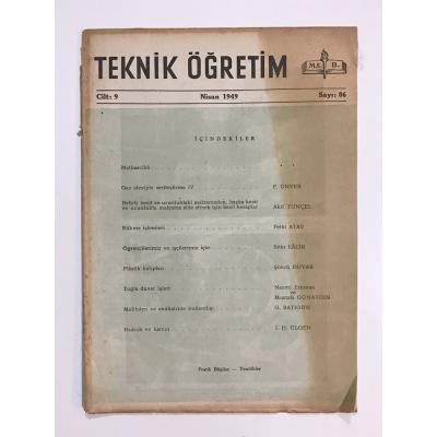 Teknik Öğretim Dergisi Sayı:86 / 1949 - Dergi