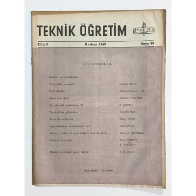 Teknik Öğretim Dergisi Sayı:88 / 1949 - Dergi