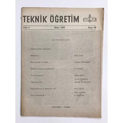 Teknik Öğretim Dergisi Sayı:90 / 1949 - Dergi