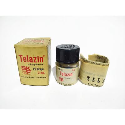 Telazin / İ. E. Kimya evi - Eski İlaç Şişeleri