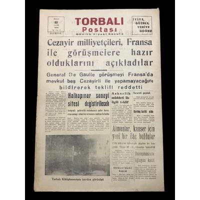 Torbalı Postası gazetesi - İzmir / 22 Kasım 1952
