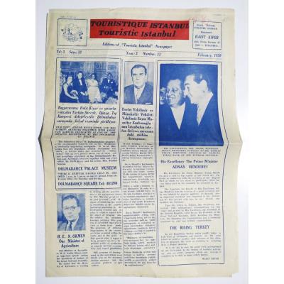 Touristique İstanbul gazetesi 1959 Sayı:33  - Eski Gazete