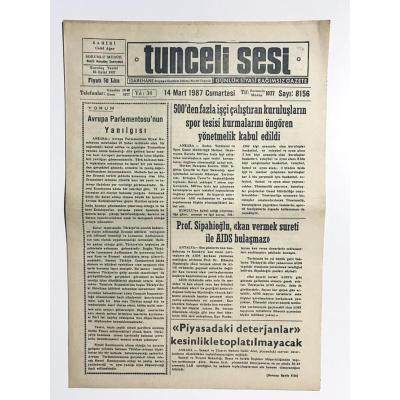 Tunceli Sesi Gazetesi - 25 Eylül 1957