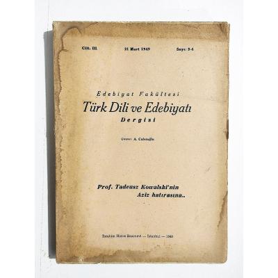 Türk Dili ve Edebiyatı Dergisi Sayı:3-4 - A. CAFEROĞLU / Kitap