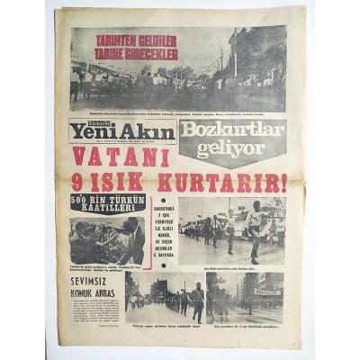 Türkiye'de Yeni Akın 21 Ağustos 1969 / Bozkurtlar geliyor 2. sayı - Gazete