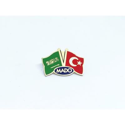 Türkiye Suudi Arabistan bayraklı - Mado  Rozet