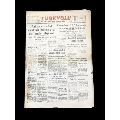 Türkyolu Gazetesi - 19 Kasım 1952 / İZMİT