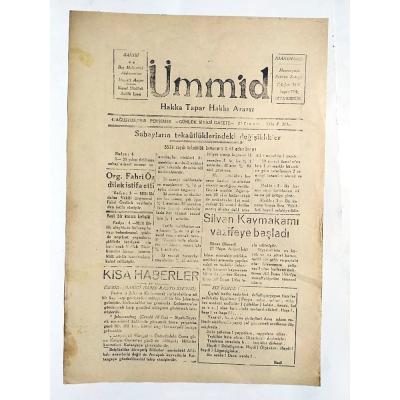 Ümmid Gazetesi / Hakka tapar Hakkı ararız - 4 Ağustos 1960 Diyarbakır - Gazete