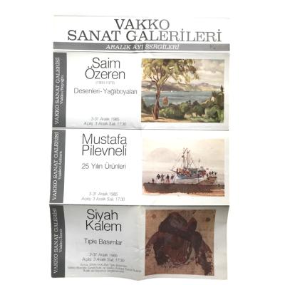 Vakko Sanat Galerileri - Saim ÖZEREN, Mustafa PİLEVNELİ, Siyah Kalem - 32x48 Sergi tanıtım