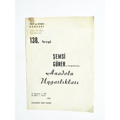 Yapı ve Kredi Bankası 138. sergi / Şemsi GÜNER'in fotoğraflarıyla Anadolu Uygarlıkları  