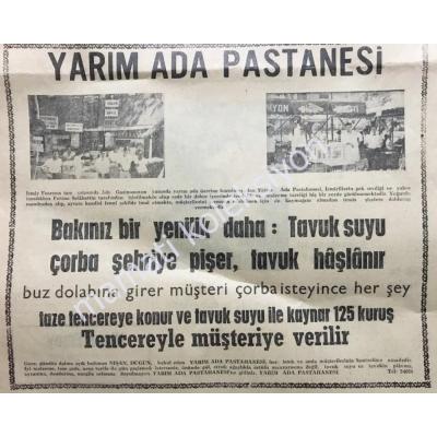 Yarım Ada Pastanesi İzmir Fuarı - 24x29 İlginç reklam / Dergi - gazete reklamları