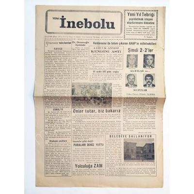 Yeni İnebolu gazetesi 12 Aralık1988 - Gazete