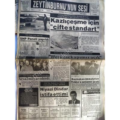 Zeytinburnu'nun Sesi Gazetesi 1 Mart 1990