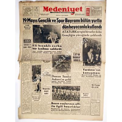 Ankara Medeniyet gazetesi 20 Mayıs 1959 - Eski Gazete
