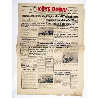 Eskişehir Köye Doğru gazetesi 1 Eylül 1961 - Eski Gazete