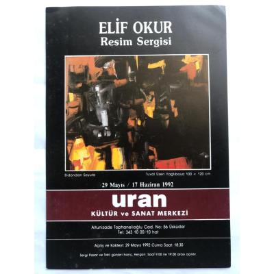 Elif OKUR - Resim Sergisi / Uran Kültür ve Sanat Merkezi - Sergi Broşürü