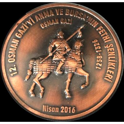 12. Osman Gazi'yi anma ve Bursa'nın Fethi şenlikleri 2016 - Madalyon